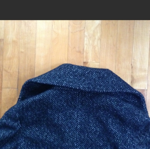 H&M Women's Peacoat Size 4 Wool Blend Black/Gray - Picture 6 of 12